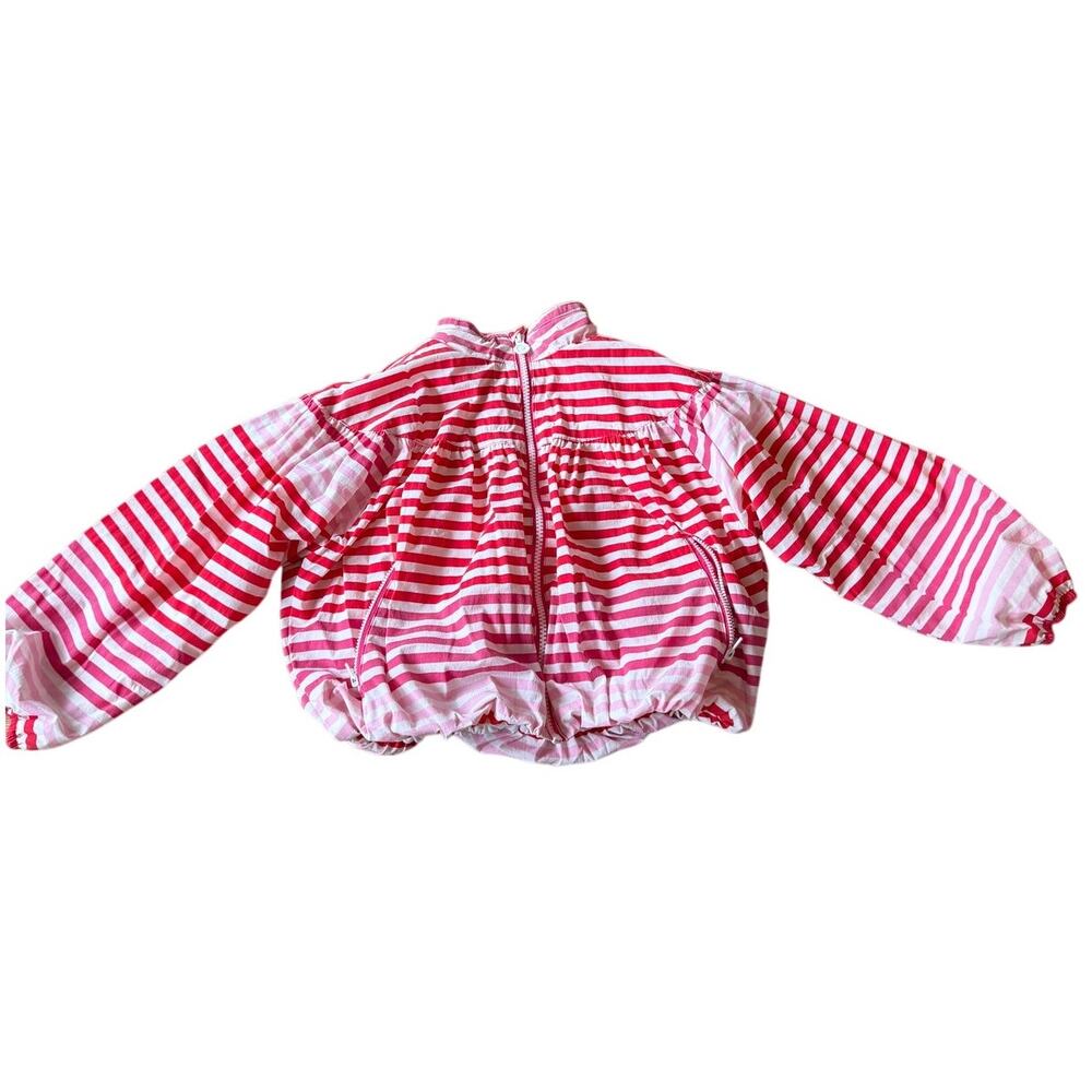 Hunter for Target Girls Red Pink Stripe Lightweight Jacket Windbreaker Size 6/6X